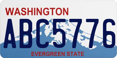 WA license plate ABC5776