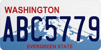 WA license plate ABC5779