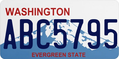 WA license plate ABC5795