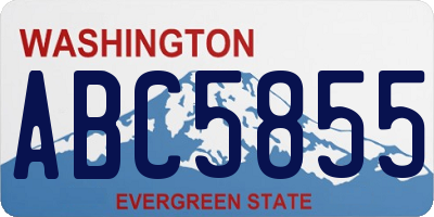 WA license plate ABC5855