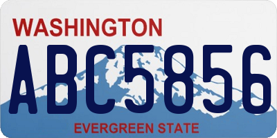 WA license plate ABC5856