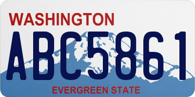 WA license plate ABC5861
