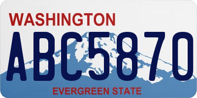 WA license plate ABC5870
