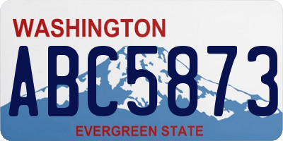 WA license plate ABC5873