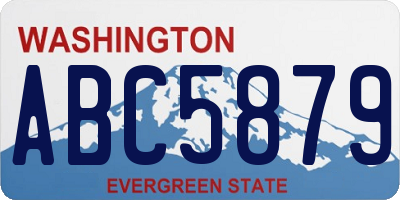 WA license plate ABC5879