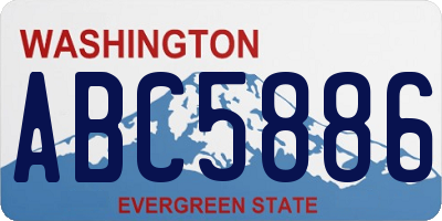 WA license plate ABC5886
