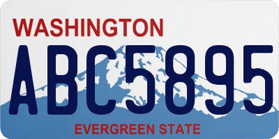 WA license plate ABC5895