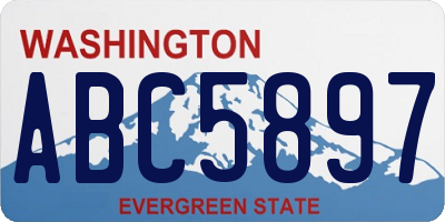 WA license plate ABC5897