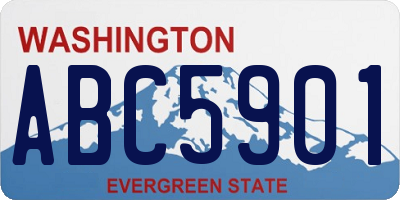WA license plate ABC5901
