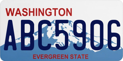 WA license plate ABC5906