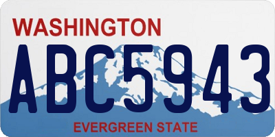 WA license plate ABC5943