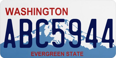 WA license plate ABC5944