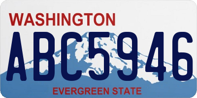 WA license plate ABC5946
