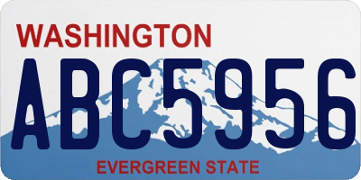 WA license plate ABC5956