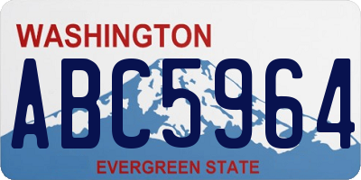 WA license plate ABC5964
