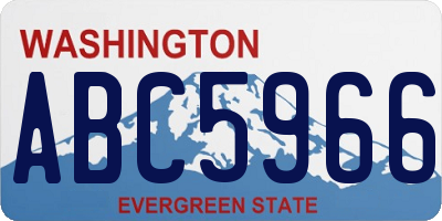 WA license plate ABC5966