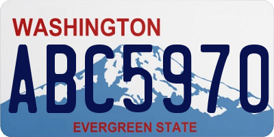WA license plate ABC5970