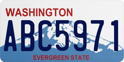 WA license plate ABC5971