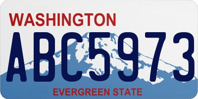 WA license plate ABC5973