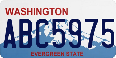 WA license plate ABC5975