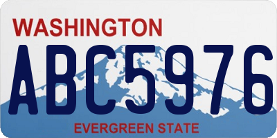WA license plate ABC5976