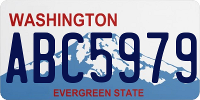 WA license plate ABC5979