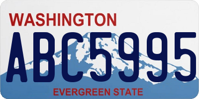 WA license plate ABC5995