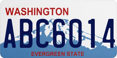 WA license plate ABC6014