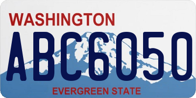 WA license plate ABC6050