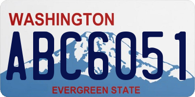 WA license plate ABC6051
