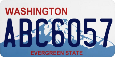 WA license plate ABC6057