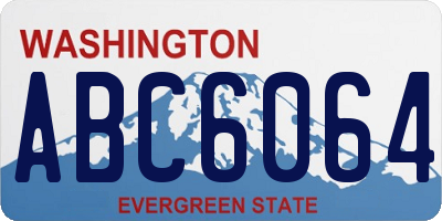 WA license plate ABC6064