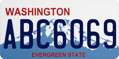 WA license plate ABC6069