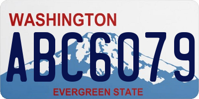 WA license plate ABC6079