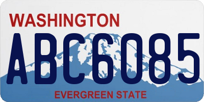 WA license plate ABC6085
