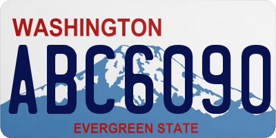 WA license plate ABC6090