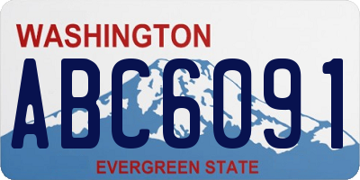 WA license plate ABC6091