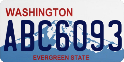 WA license plate ABC6093