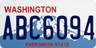 WA license plate ABC6094