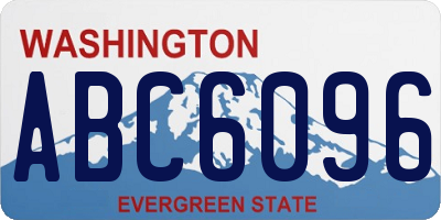 WA license plate ABC6096