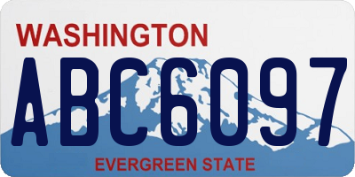 WA license plate ABC6097
