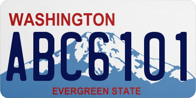 WA license plate ABC6101