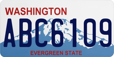 WA license plate ABC6109