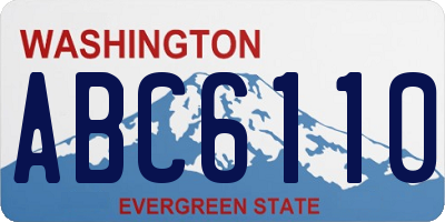 WA license plate ABC6110