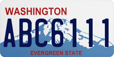 WA license plate ABC6111