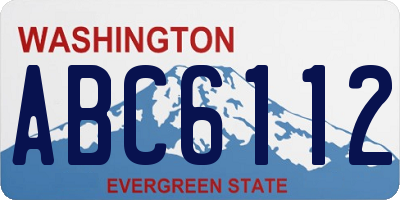 WA license plate ABC6112