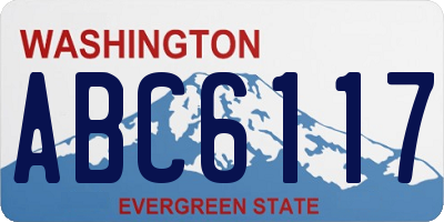 WA license plate ABC6117