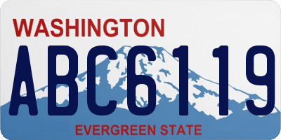 WA license plate ABC6119