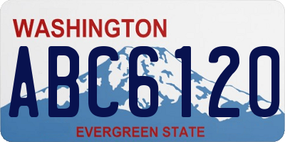 WA license plate ABC6120