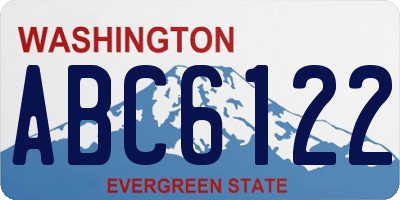 WA license plate ABC6122